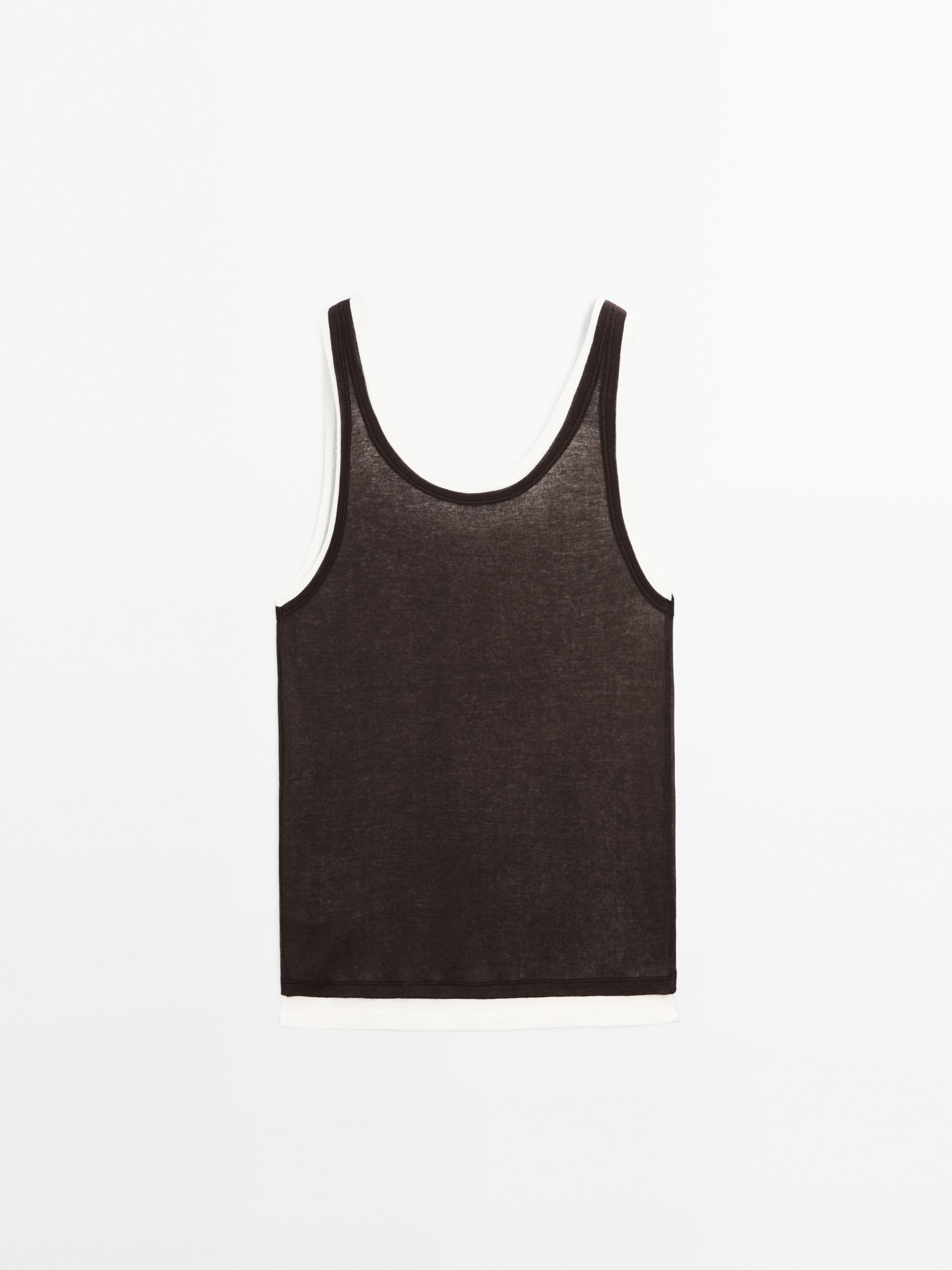 Débardeur double 100 % coton